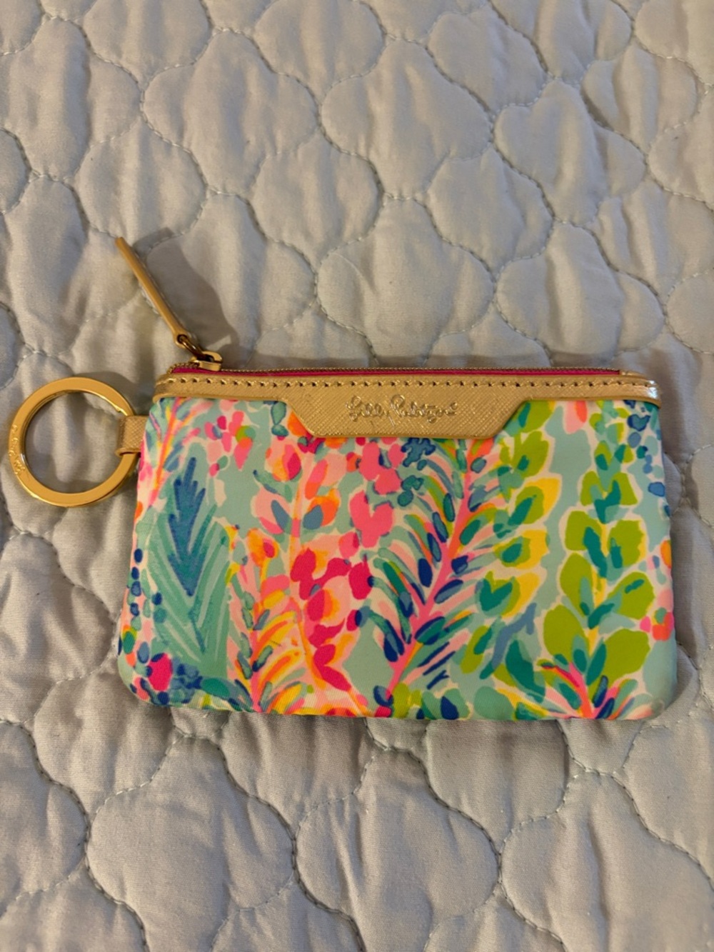 Lilly Pulitzer Vibrant Multicolor Floral Key Pouch